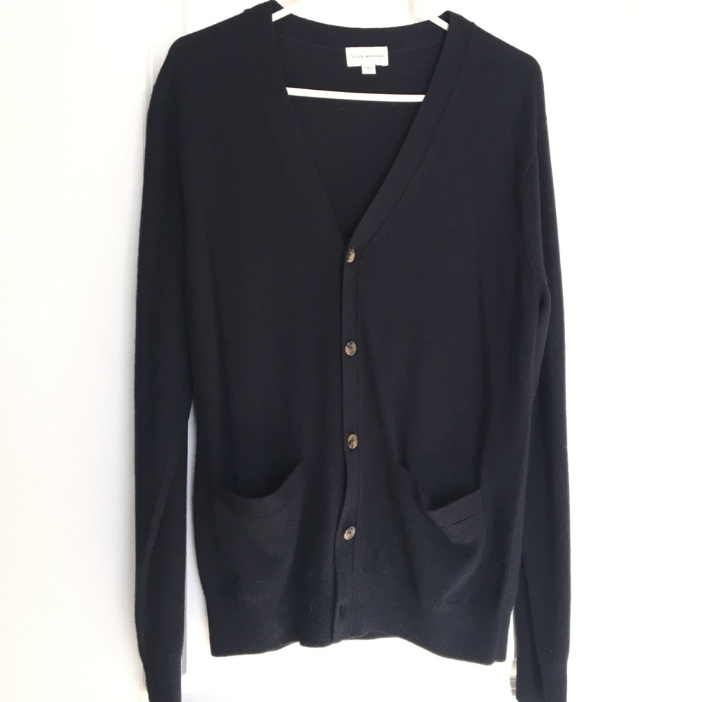 Men’s Club Monaco merino wool cardigan size S
